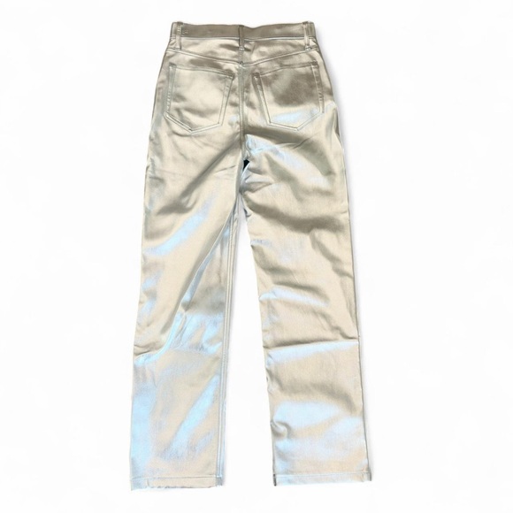 A&F Curve Love Vegan Leather 90s Straight High Rise Pants 26 2 - Picture 8 of 9